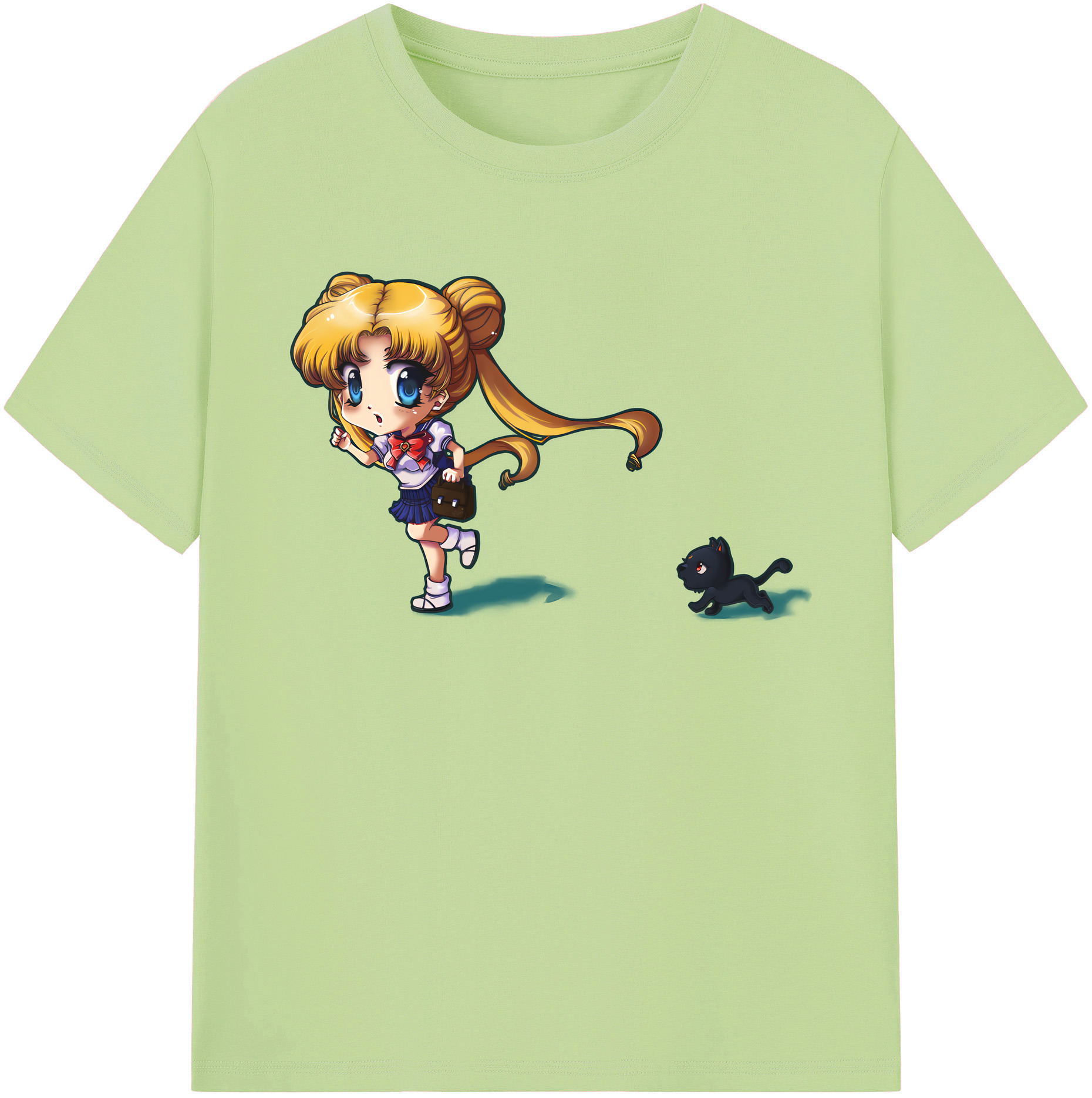 （画像用） 美少女戦士セーラームーン 愛野 美奈子 あいの みなこ Sailor Moon Aino Minako 綿100％半袖Tシャツ（フロントプリント）